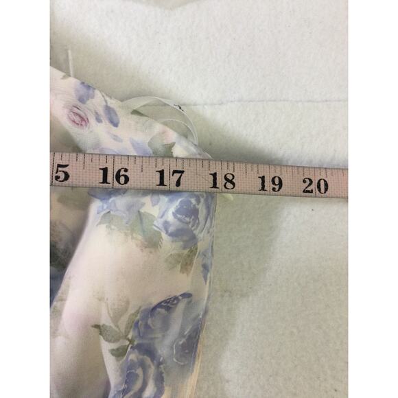 AW BRIDAL SZ 10 L azure purple print floral Cassidy formal party maxi dress B60 - Picture 6 of 9